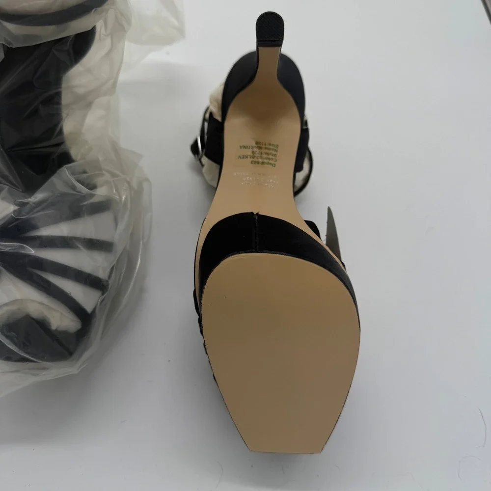 Bakers Martina Black Strappy Platform Stiletto Heel Sandals 1739 Size 11B